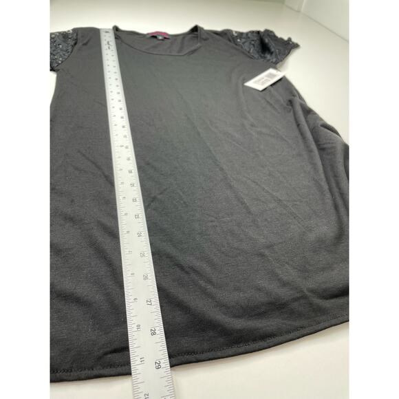 Dynabelly Round Neck Black Lace Sleeve Maternity Top Blouse Black Womens M NWT - Picture 13 of 13